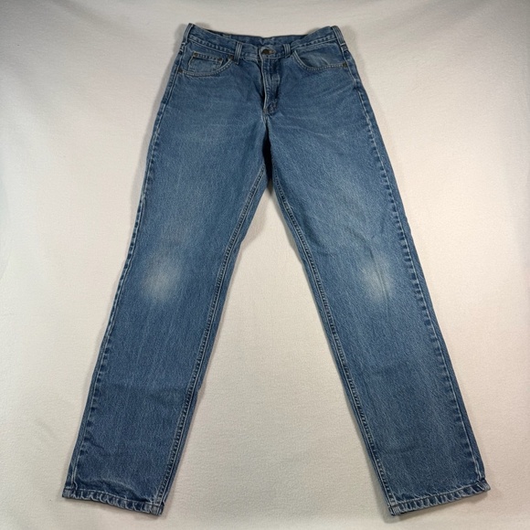 Carhartt Jeans Mens 38 Blue Relaxed Fit Straight Medium Wash Stretch - Picture 1 of 11